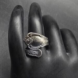WMA Rogers Oneida Silver Plated Spoon Ring Size 7.25